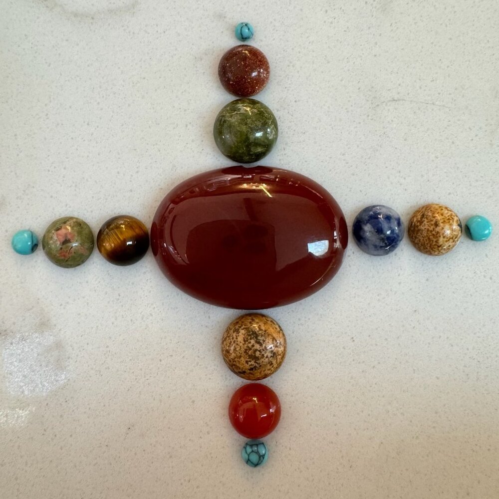 Cabochon Lot with Carnelian, Turquoise, Tigers Eye, Jasper, Onyx